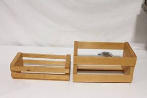 lot 142 image: Set of 2 Wooden Crates from Napa Valley Box Company