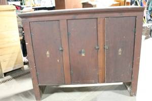 lot 176 image: Vintage Wooden Cabinet with Painted Floral Design