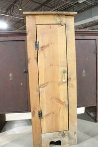 lot 177 image: Vintage Wooden Pantry Cabinet with Interior Shelves
