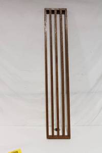lot 188 image: Vintage Wooden Slatted Vent Cover with Natural Finish