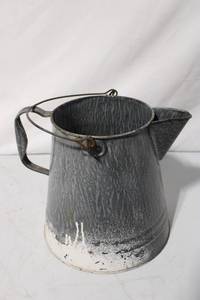 lot 207 image: Vintage Galvanized Iron Watering Can with Handle