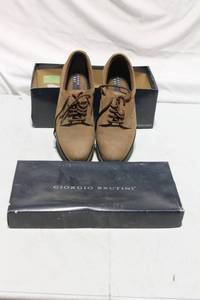 lot 277 image: Giorgio Brutini Mens Brown Leather Dress Shoes Size 10M