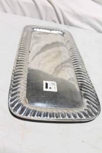 lot 299 image: Vintage Rectangular Silver Plated Serving Tray