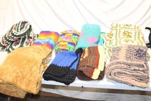 lot 310 image: Collection of Colorful Handmade Blankets and Throws
