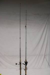 lot 340 image: Pair of Fishing Rods with Zebco Reel