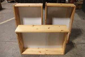 lot 375 image: Set of 3 Wooden Storage Units with Wheels - ideal for underbed storage