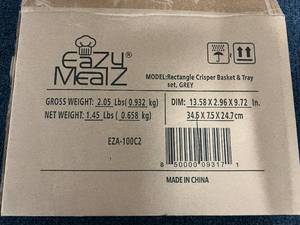 Eazy Mealz Rectangle Crisper Basket & Tray