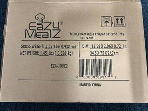 Eazy Mealz Rectangle Crisper Basket & Tray