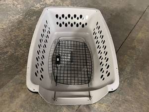 Gray and Black Dog Crate