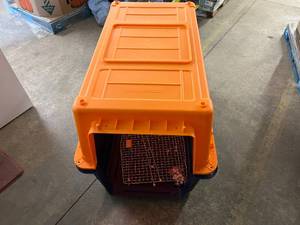 Orange and Black Dog Crate