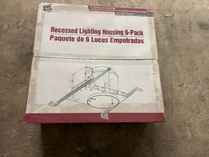 6 Pack of Commercial Electric Recessed Lighting Housing
