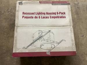 6 Pack of Commercial Electric Recessed Lighting Housing