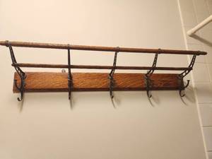 lot 54 image: Antique Streetcar Coat Rack