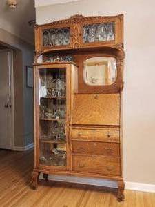 lot 2 image: Antique Oak Side by Side