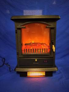 lot 201 image: LifeSmart 17 3-Sided Electric Stove Heater with Top Heater