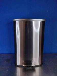 lot 242 image: Qualiazero 13.2-Gallon Stainless Steel Rectangular Step Trash Can