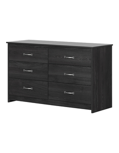 lot 237 image: South Shore Tassio 6-Drawer Double Dresser-Color is a Gray as Pictured