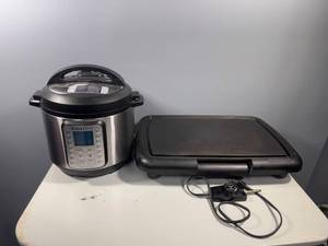 lot 27 image: Instant Pot Duo Plus 6 Quart and Vitantonio Electric Griddle