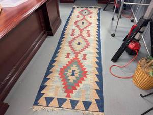 lot 34 image: Handwoven Native American Style Runner Rug 72 x 21