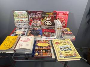 lot 45 image: Collection of Cookbooks Including Christmas and Everyday Baking