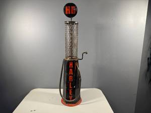 lot 52 image: Vintage Harley Davidson Gas Pump Display Element