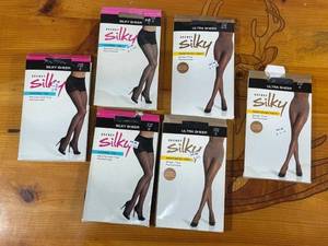 lot 97 image: Lot of 6 Secret Silky Ultra Sheer Control Top Pantyhose - Various Shades