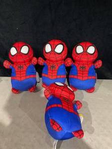 lot 365 image: 4PCS Squishmallows Official Plush 6 Marvel Spiderman Childs Ultra Soft Stuffed Baby and Toddler Toy