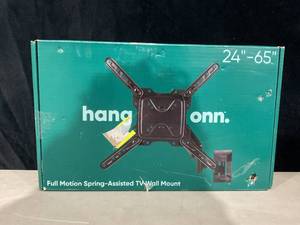 lot 368 image: Onn. Full Motion Spring-Assisted TV Wall Mount 24-65