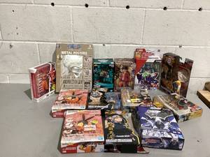 lot 485 image: LOT OF 13 Bandai Namco One Piece Demon Slayer Naruto Ulimate Legend Action Figures