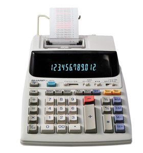 lot 114 image: Sharp Calculators EL-1801V Ink Printing Calculator, Fluorescent Display, AC, 2.0 LPS