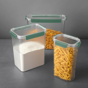 lot 124 image: LOT OF 2 Thyme & Table 8 PCS Pantry Storage Container Set