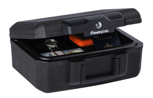 lot 126 image: SentrySafe 1200 Fire-Resistant Box Safe with Key Lock 0.18 Cu. Ft