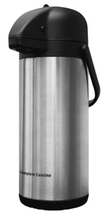 lot 377 image: Complete Cuisine Carafe Thermal 3L Stainless Steel, Hot Water Dispenser for Coffee and Tea