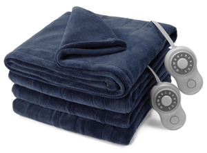 lot 494 image: Sunbeam King Blanket Poseidon Microplush Electric Heated Blanket with Controller 90 x 100