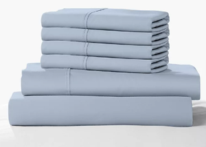 lot 387 image: Color Sense King Sky Way 1200 Thread Count Cotton Blend 6 Piece Sheet Set