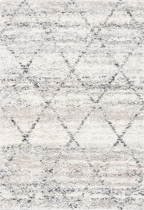 lot 640 image: Safavieh GreyIvory Modern Trellis Fontana Shag Rug