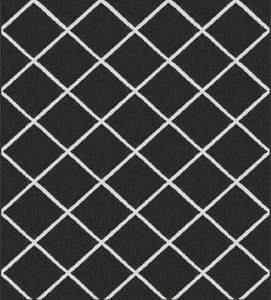 lot 644 image: Mainstays Diamond Indoor Area Rug, Black