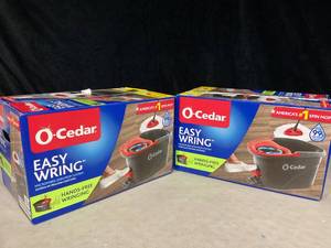 lot 399 image: LOT OF 2 O-Cedar EasyWring Spin Mop & Bucket System