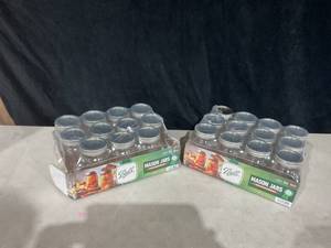 lot 400 image: LOT OF 2 Wide Mouth Mason Jars 16 oz - Ball Wide Mouth Pint 16-Ounces Mason Jars With Airtight Lids and Bands
