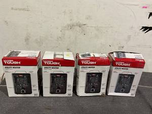lot 155 image: LOT OF 4 Hyper Tough 1500W Milkhouse Utility Heater