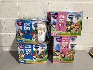 lot 515 image: LOT OF 4 Parents Choice Paw Patrol Training Pants for Boys, 4T5T, 70 Count
