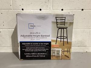 lot 517 image: Mainstays Indoor Adjustable 24 or 29 Swivel Barstool