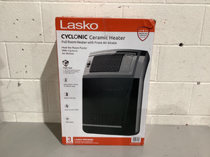 lot 522 image: Lasko 1500W Cyclonic Ceramic Console Electric Space Heater with Timer