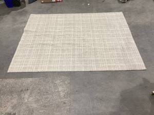 lot 636 image: Better Home and Gardens Beige Wool Plaid Area Rug