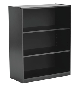 lot 422 image: Mainstays 3-Shelf Bookcase with Adjustable Shelves, True Black Oak