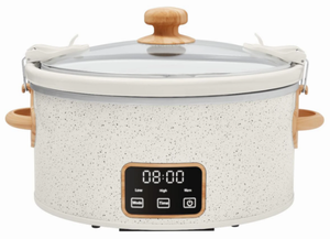 lot 548 image: The Pioneer Woman 6 Qt Digital Slow Cooker with Locking Lid, Linen Speckle