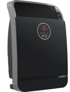 lot 664 image: Lasko 18 1500W Whole Room Ceramic Console Space Heater with Remote, Black