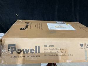 lot 419 image: Powell Cane Folding Foldable Dining Side Chair, Natural