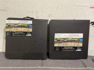 lot 185 image: LOT OF 2 Mainstays 4 Fold-in-Half Adjustable Folding Table