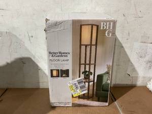 lot 260 image: Better Homes & Gardens 62.25 Modern Pull Chain Weathered Floor Lamp